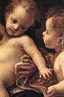 Correggio Virgin and Child with an Angel (detail) painting